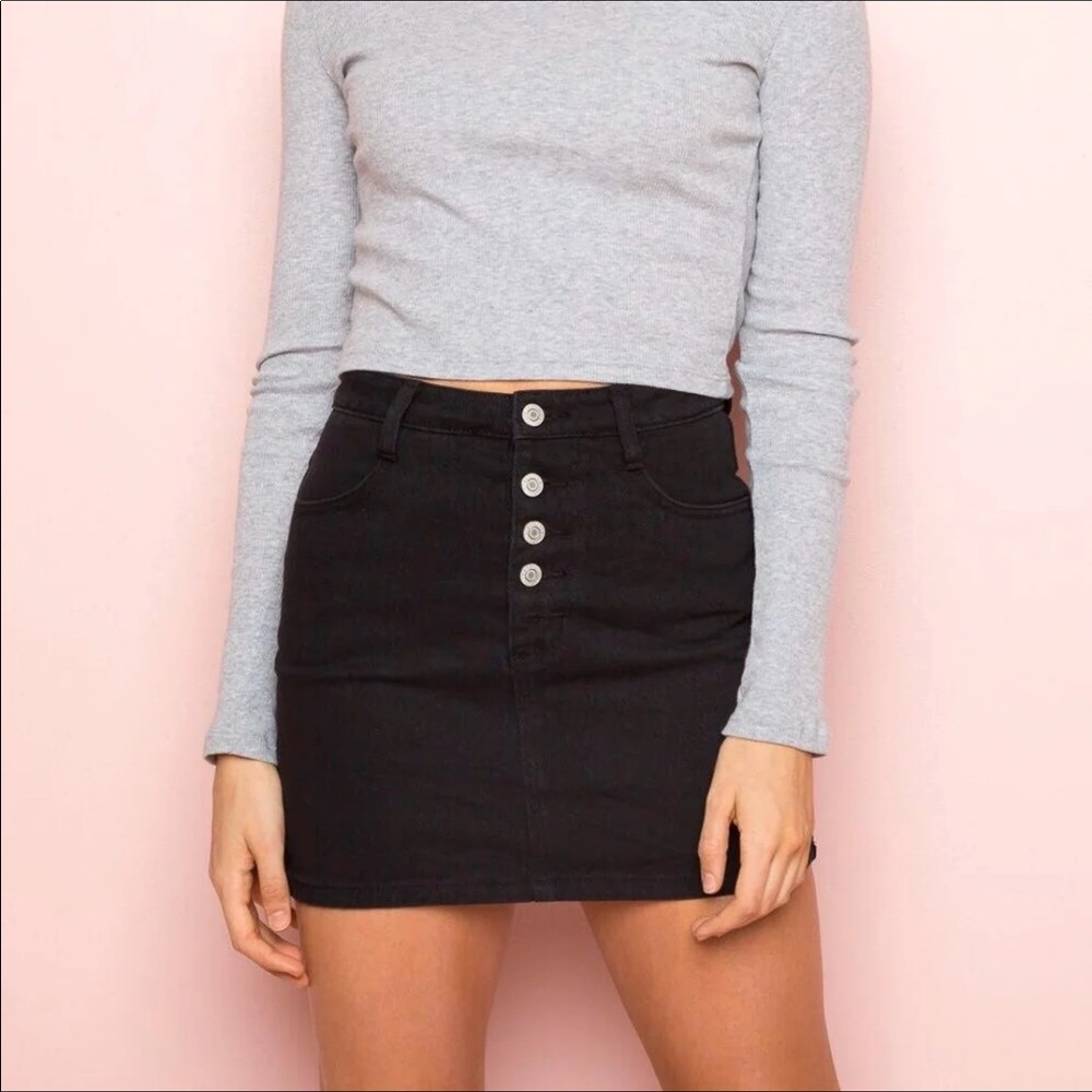 Brandy Melville Black Denim Skirt